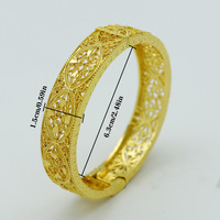 Brazalete de Moda, Chapado en Oro de 24k, Estilo Indio Dubai, para Mujer, Nuevo, Joyería, Regalo para Banquete o Fiesta