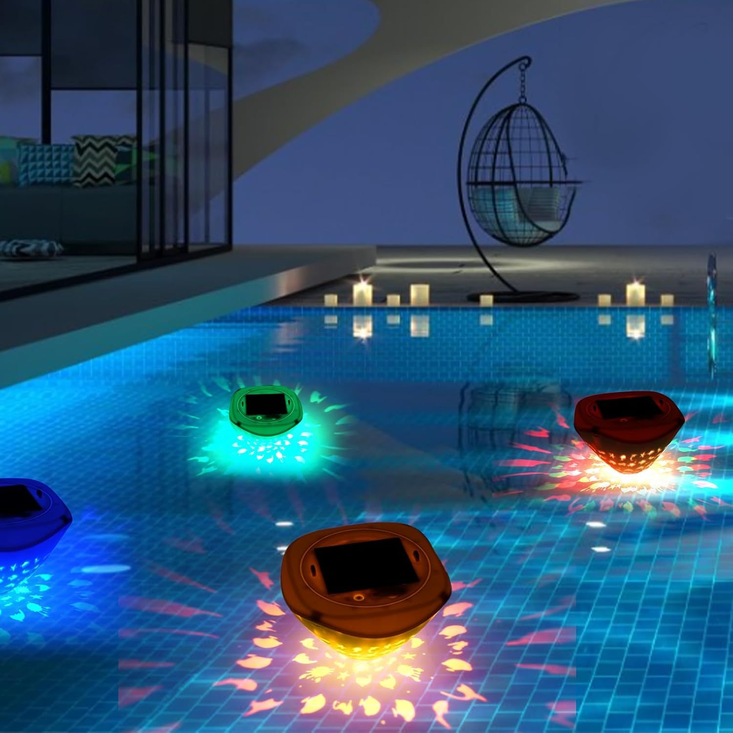 Led Solar Swimming Pool Light Solar Powered Garden Lights