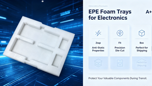 Foam Protective Packaging <b>Insert</b> EPS <b>Cushioning</b> Material White Square Grid Design - Product Image 6