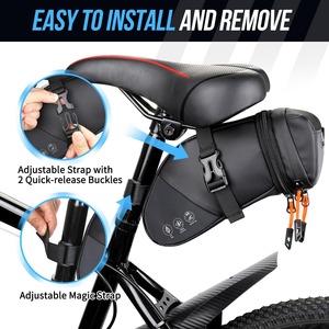 Ausziehbare hoch reflektierende 2L Mountain Road Travel Fahrrads attel tasche Wasserdichte Fahrrads itz taschen zur Aufbewahrung von Werkzeugen - Product Image 6