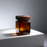 Bouteille diffuseur de parfum en verre ambré personnalisée de 100 ml, 150 ml, 200 ml, bouteille d'aromathérapie, diffuseur d'huile pour la pièce avec bouchon