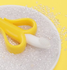 Silikon-Babyzahnbürste mit Beißbarem Bananenspielzeug Tragbarer Gummi-Beißring - Product Image 2