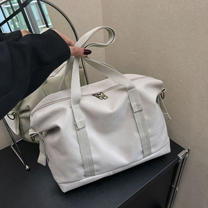 Cross-Border Korean-Style Solid Color Canvas Women's Zipper New Style Simple Underarm Shoulder Tote <b>Bag</b> Tanjing - Product Image 2