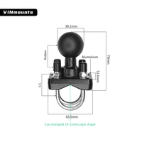 Support de tablette pour chariot élévateur à fourche à double boulon en U avec boule de 1.5 pouces pour usage industriel