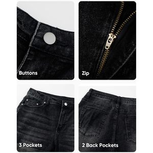FOXA Jeans Baggy pour Homme, Coupe Droite Extensible, en Denim Décontracté, Ample, Style Streetwear, Coton Mi-lourd Respirant - Product Image 5