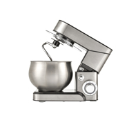 Batteur sur socle planétaire électrique automatique 5L avec bol mélangeur en acier inoxydable, design à tête inclinable, fouet à œufs pour la pâtisserie et l'utilisation en cuisine