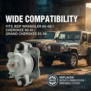 Étrier de <span class=keywords><strong>frein</strong></span> côté passager 5252984 pour Jeep Wrangler TJ YJ Cherokee XJ Grand Cherokee ZJ Remplace 5252609 F37001 Piston 66 mm - Product Image 3