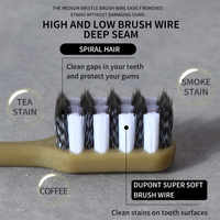 Brosse à dents spirale à poils souples de haute qualité pour adultes, filaments emballés individuellement, vente directe d'usine