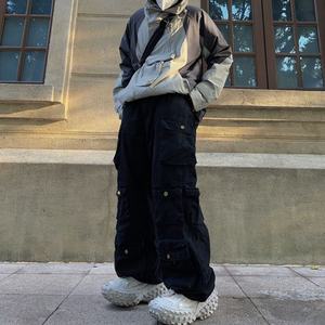 Pantalon cargo décontracté pour homme, style Harajuku, coupe ample et droite, multi-poches, streetwear personnalisé populaire - Product Image 4