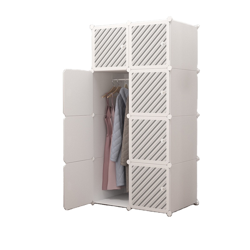 Качественный плотный съемный шкаф, полосатый дверной портативный пластиковый шкаф для одежды, кубический органайзер для спальни, кабинета