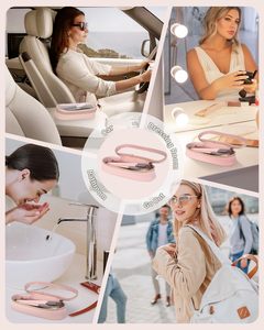 Organisateur de cosmétiques transparent en PVC avec fermeture éclair, trousse de maquillage portable étanche, étui pour outils de beauté, grande capacité, résistant à l'usure - Product Image 5