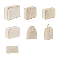 Lot de 7 cubes d'emballage organisateur de bagages de voyage ensemble sac de rangement de cube d'emballage de compression