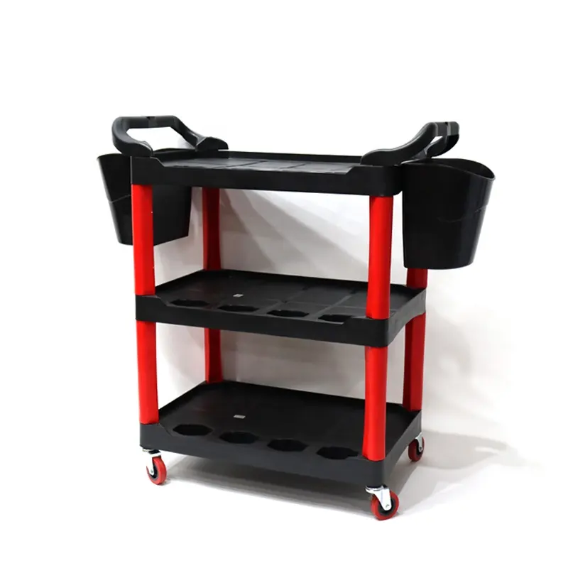 AUTO TIGER newest Multifunction plastic Rolling cart Working trolley tools