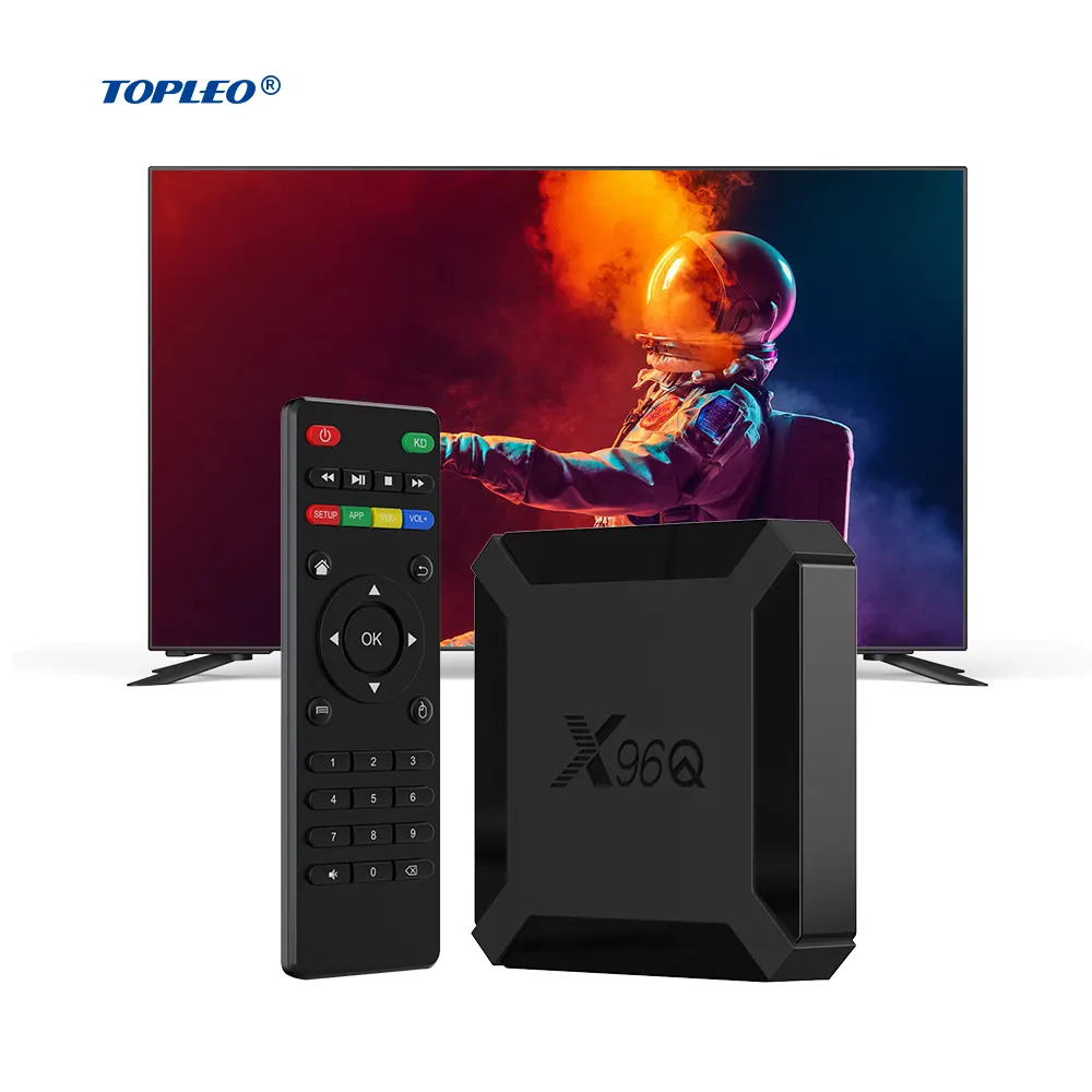 Topleo Android 10.0 Smart TV Box smart X96Q H313 8K 4K From France To Europe X96Q 4K Android 10.0 Tv Box