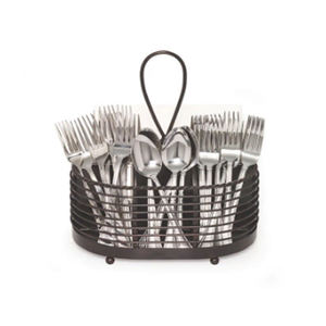 Metal <b>Iron</b> Wire 3-Compartment Cutlery Holder - Product Image 2