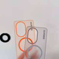 Coque de téléphone magnétique en PC rigide semi-transparente anti-traces de doigts de la marque Syndee pour One Plus 15T/15R/13T/13R/12