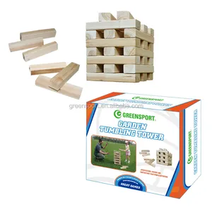 WOODEN garden games wooden toys puzzle game tumbling tower for gifts