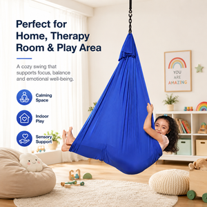 <span class=keywords><strong>Hamac</strong></span> <span class=keywords><strong>suspendu</strong></span> en tissu extensible pour enfants, idéal pour la thérapie de l'autisme, la maison et les zones de jeux - Product Image 2