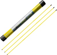 Bâtons d'alignement de golf pliables en fibre de verre Amata - 44,7 pouces, multicolores, entraîneur de swing, bâton de putting, correcteur de posture