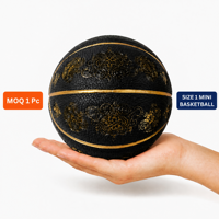 Ballon de basketball miniature AOYUN Bb-21 taille 1 avec logo personnalisé pour les tout-petits - Housse en caoutchouc légère et durable, résistante à l'eau, ballon d'entraînement gonflable