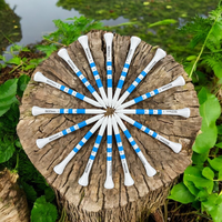 Tees de golf en bambou naturel durables, écologiques, 80/100 packs, logo personnalisé, fabrication OEM, livraison rapide, directement de l'usine