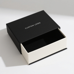 Nhà Máy Giá quần áo đồ lót cardboardbox phù hợp với t Áo sơ mi nắp và cơ sở trên và dưới cứng nhắc hộp đen - Product Image 2