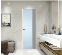 Joint étanche de porte de salle de bain en verre trempé de conception coulissante sans cadre pour l'utilisation de pièce humide pour le garage intérieur de jardin