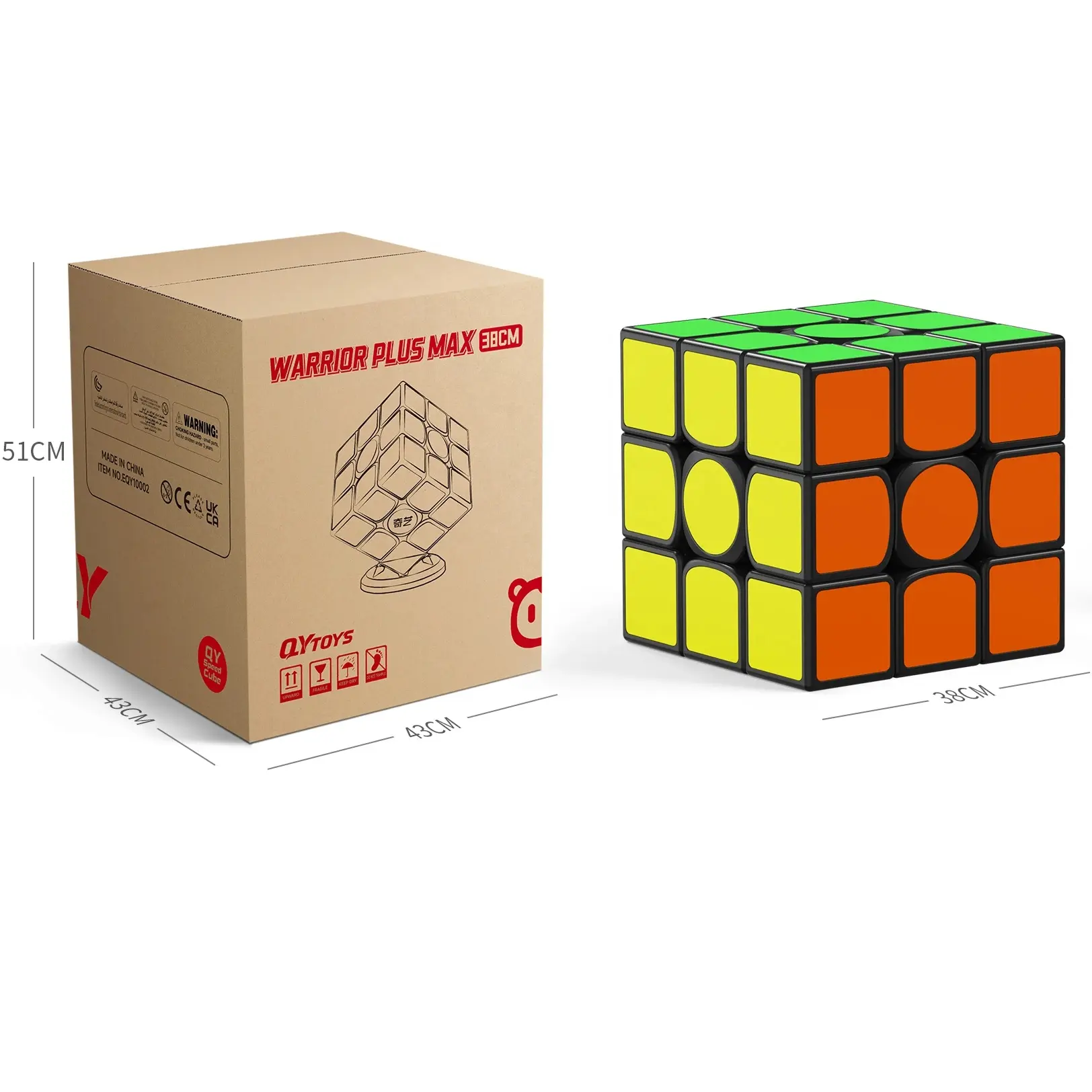 Nouveaux jouets d'enseignement guerrier puzzle gros cube plus max noir 38cm grande boîte de rangement cube avec support