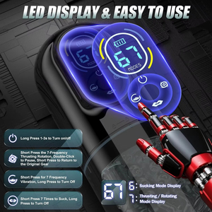 Godemiché Automatique en Gros pour Hommes, 10 Modes de Vibration, Silencieux, Réaliste, en TPE, Jouets Masculins avec Chauffage et Aspiration, OEM Disponible - Product Image 1