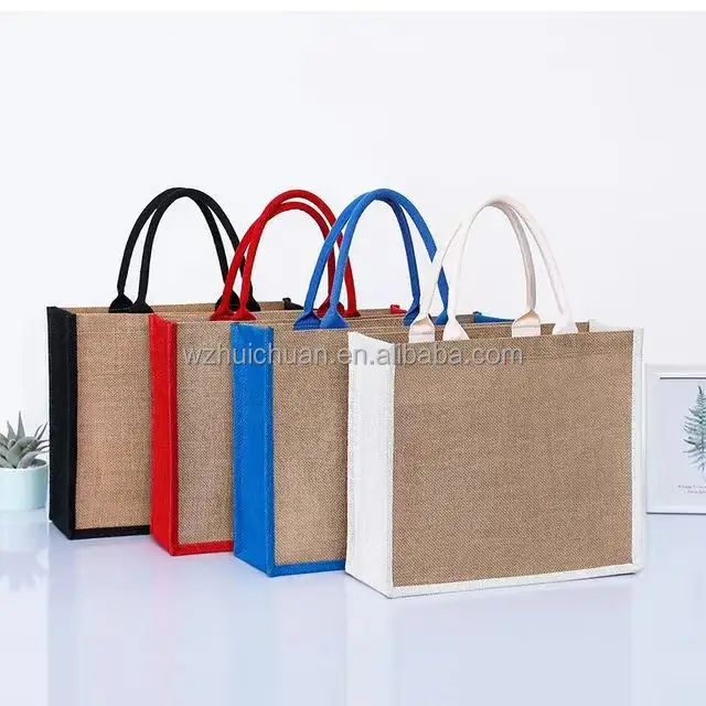 Sac fourre-tout en toile écologique en coton personnalisé avec logo emballage cadeau en coton sac à provisions réutilisable promotionnel sacs en jute