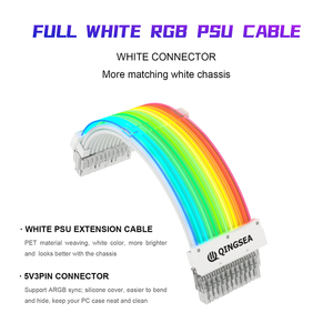 Cable de alimentación de <span class=keywords><strong>24</strong></span> Pines, Kit de extensión de Cable sincronizado PSU, <span class=keywords><strong>ATX</strong></span> <span class=keywords><strong>RGB</strong></span> - Product Image 3