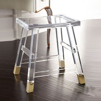 Chaise de Bar de loisirs en acrylique Transparent, tabouret haut en acrylique, tabouret mince en acrylique