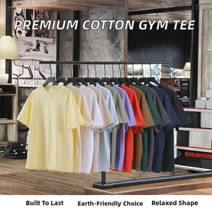 Camiseta Deportiva de Alta Calidad para Hombre, 230G, 100% Algodón, Lisa, Casual, Holgada, para Gimnasio, Running, Transpirable y Ecológica - Product Image 3