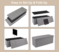 Banc de rangement pliable en tissu de haute qualité, moderne, grande capacité, pour salon, chambre, école, vente en gros d'usine, gain de place