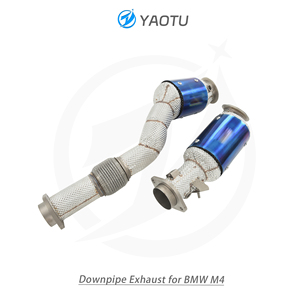 Downpipe Catalizado de Alto Flujo YT de Titanio para M4 F82 3.0T, Piezas de Modificación de Escape de Alto Rendimiento para M4 3.0T, Construcción de Titanio - Product Image 5