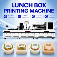 Imprimante de boîtes à lunch commerciales, machine d'impression automatique de données variables pour l'industrie de la fabrication de barcodes sur barquettes de repas surgelés
