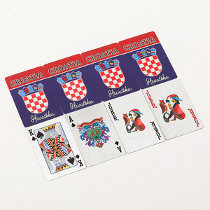 Tùy Chỉnh Croatia Lưu Niệm Chơi Thẻ Poker Không Thấm Nước Thăng Hoa Bạc Nhựa Phương Tây Chơi Thẻ Trò Chơi - Product Image 6