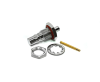 Manufacturer QMA Female Bulkhead Jack Brass Solder Connector 50 Ohm for RG405 0.086 Semi Rigid RF Coaxial Flexible Cable
