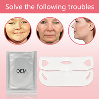 Masque facial en feuille de collagène et vitamine C pour le lifting du visage, masque de lifting du visage en hydrogel pour tous les types de peau, bande amincissante pour le menton et le cou, forme en V
