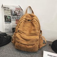 Sac à dos en toile unisexe, esthétique rétro, fermeture éclair, portable, pour les étudiants du lycée/du collège, sac de voyage pour ordinateur portable