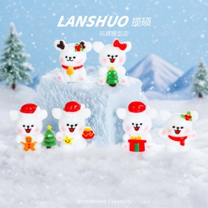 Adorno Navideño de Oso en Resina 3D de Lanshuo, Miniatura Decorativa para Escritorio e Interiores - Product Image 3