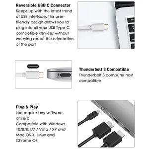 Usb tipo c personalizado usb tipo c, estação de carga com hd hdmi usb3.0 rj45 pd carregador de entrega de energia usb-c para adaptador usb