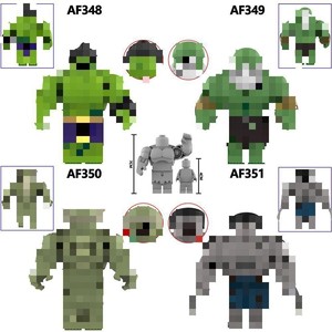 Nouveaux jouets de construction de personnages de films populaires, héros vert, lézard, rhinocéros, figurines d'action classiques, briques de puzzle, jouets pour garçons, cadeaux pour enfants - Product Image 3