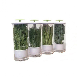 Thoáng khí rõ ràng tủ lạnh nhựa <span class=keywords><strong>Herb</strong></span> Saver thủ môn Rau preserver <span class=keywords><strong>container</strong></span> - Product Image 2