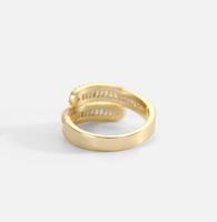 Bagues de mariage unisexes en acier inoxydable plaqué or 18 carats double couche avec zircon, idéales pour fiançailles, anniversaire, fête, cadeau pour couple