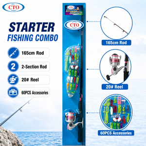 CTO Canna da Pesca Compatta 1.65M 2Sec 20 Reel, Combo per Pesca e Campeggio, Vendita Diretta dalla Fabbrica - Product Image 3