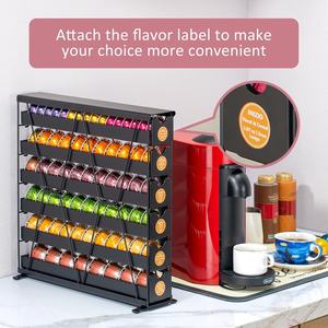 Porte-dosette <span class=keywords><strong>Nespresso</strong></span> 60 capsules de grande capacité Supports de <span class=keywords><strong>rangement</strong></span> en métal ultra-efficaces à 6 niveaux <span class=keywords><strong>Rangement</strong></span> d'angle peu encombrant - Product Image 3