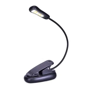 O08-0002 2024 New Style 5 LED Clip on Mini Reading Light Vendors 9 Light Modes USB Rechargeable Book Light for Reading in Bed