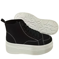Vente directe du fabricant, chaussures décontractées, chaussures à plateforme blanches pour la marche en plein air, avec toile respirante et design à lacets