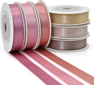 Rubans en satin 100 % polyester haute ténacité pour décoration et cheveux, 4 cm x 100 yards, 196 couleurs, simple/double face, rouge, pour emballage cadeau, 2026 - Product Image 1
